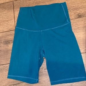 blue biker shorts